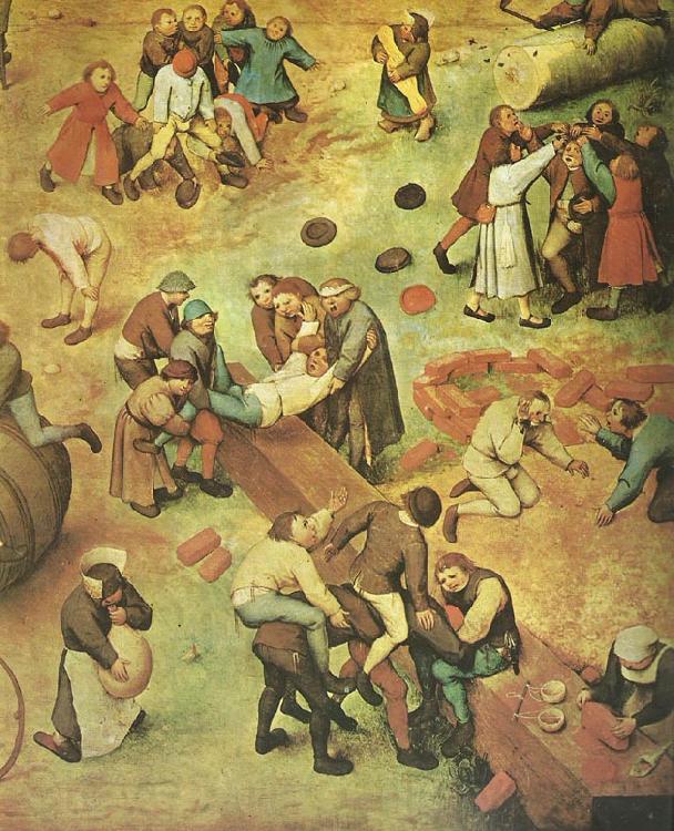 Pieter Bruegel detalj fran barnens lekar Spain oil painting art
